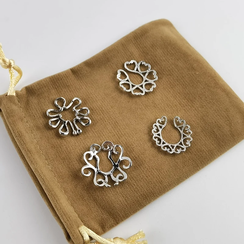 BEEGER сосковые кольца/пара non пирсинг для соска зажимы из сплава/эротические