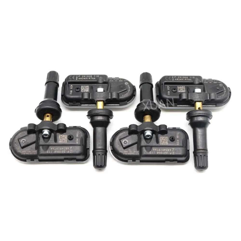 XUAN 4 шт. датчик давления в шинах TPMS 68157568AA для Ram 1500 2500 3500 Jeep Cherokee 434 МГц 2014 2018|Датчик