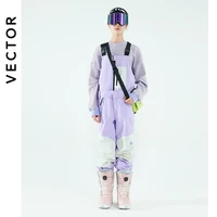vector women thickened ski pants detachable two wear one piece bib waterproof winter warm and windproof outdoor sports snowboard