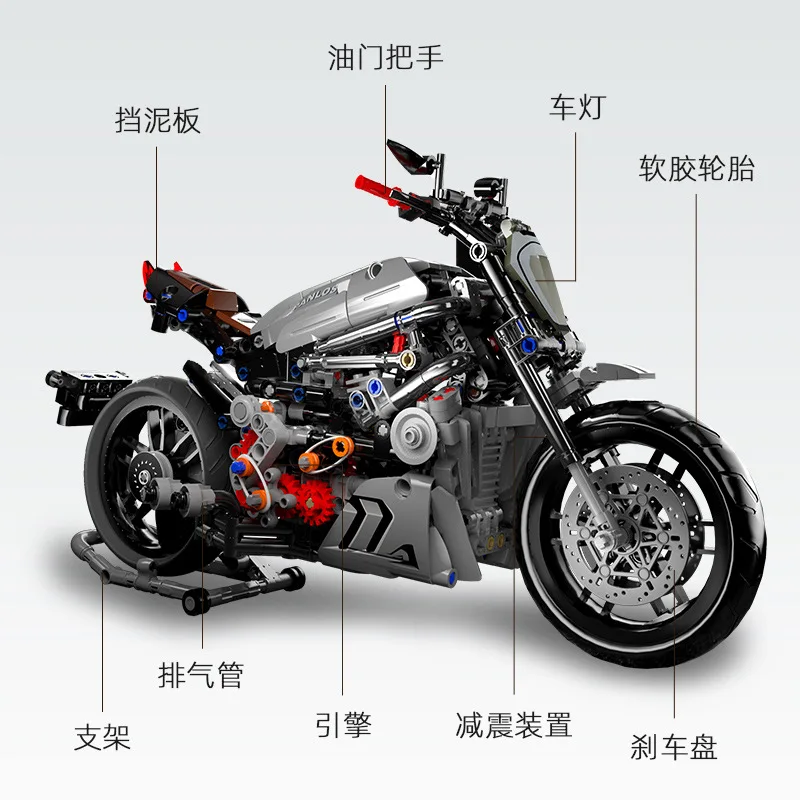 2022 new Motorcycle model Building Blocks Speed Champ sport Race moto sets Off Road Vehicle City car Motorbike bricks kits toys | Игрушки и