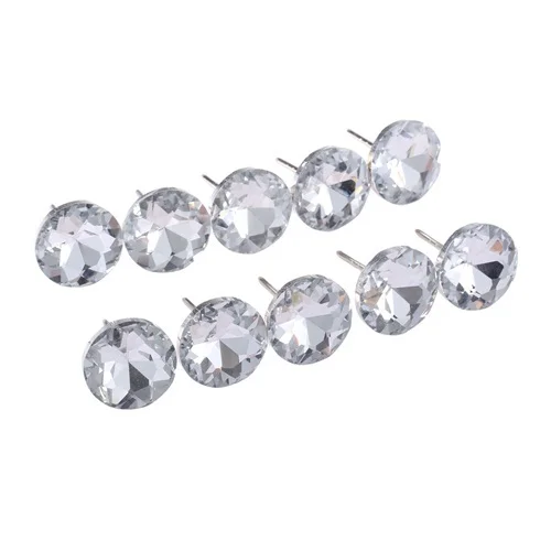 

DRELD, 10 шт., алмазные кристаллические стеклянные кнопки, шпильки-шпильки, 14/16/18/22 мм, украшение для стен дивана, аксессуар для мебели