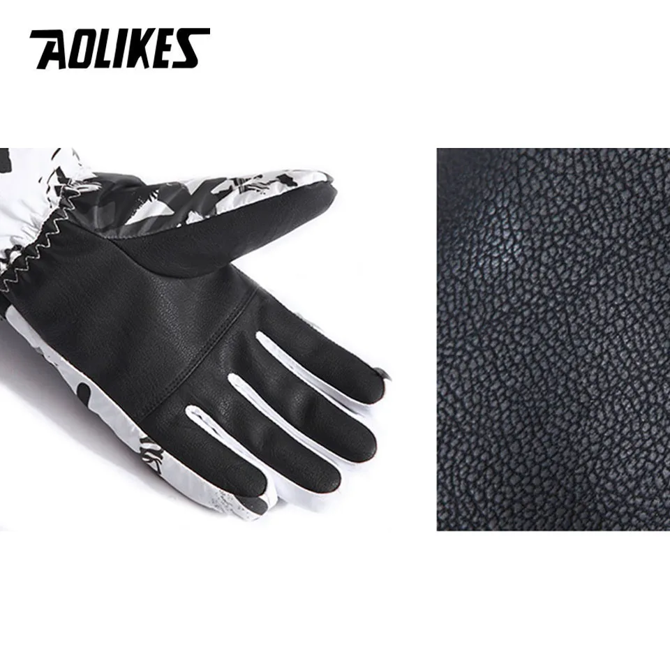 Теплые лыжные перчатки AOLIKES для мужчин и женщин Зимние флисовые