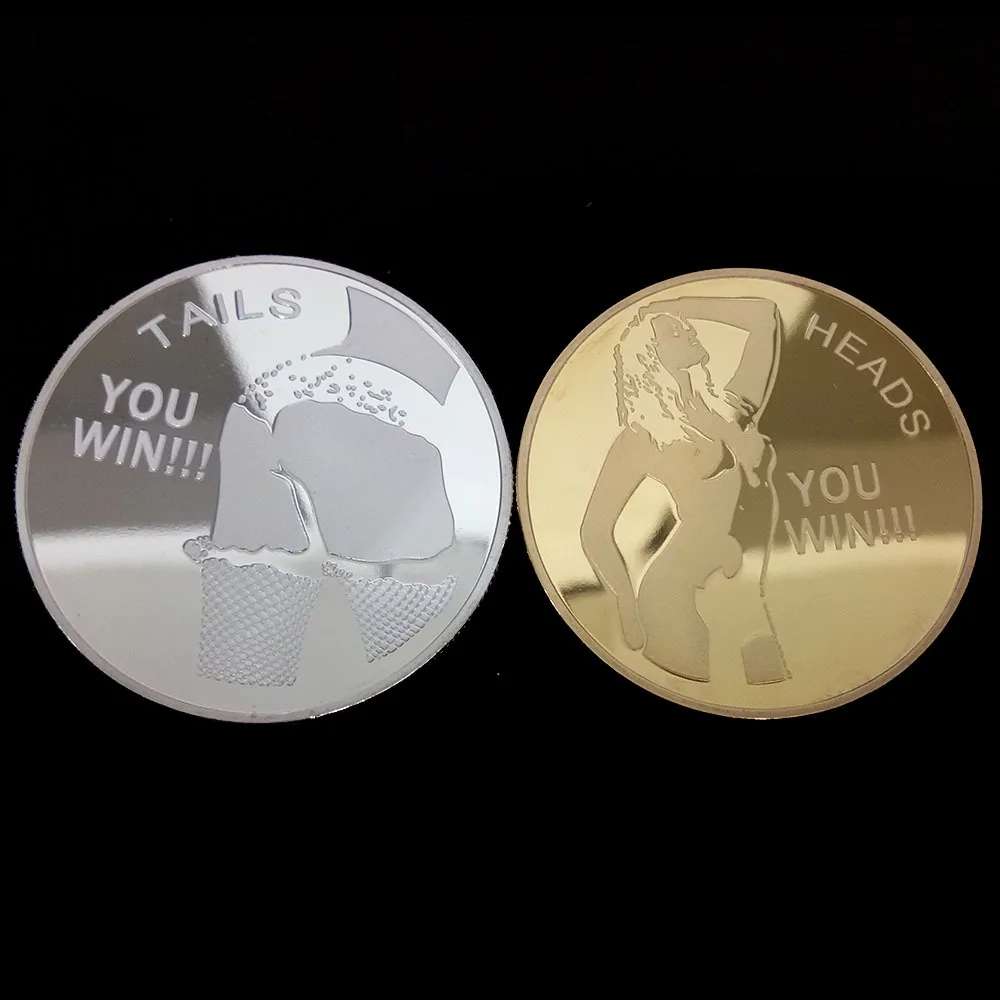 

Sexy Hips Tails Challenge Coin Sexy Girl Mature Gold Toy Gift Gold Plated Challenge Coin ,Gold Coin Craft Gift #7 Lucky lady