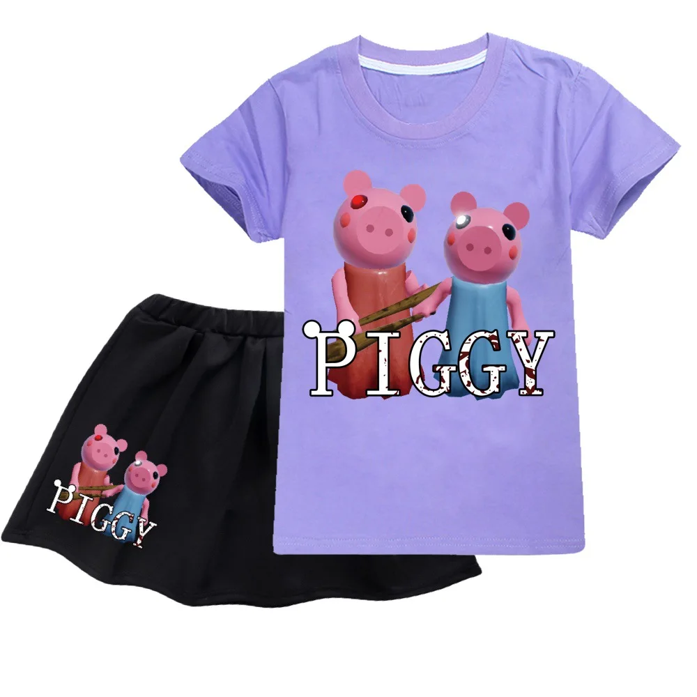 Новый Robloxing аниме одежда для маленьких девочек летние хлопковые футболки с