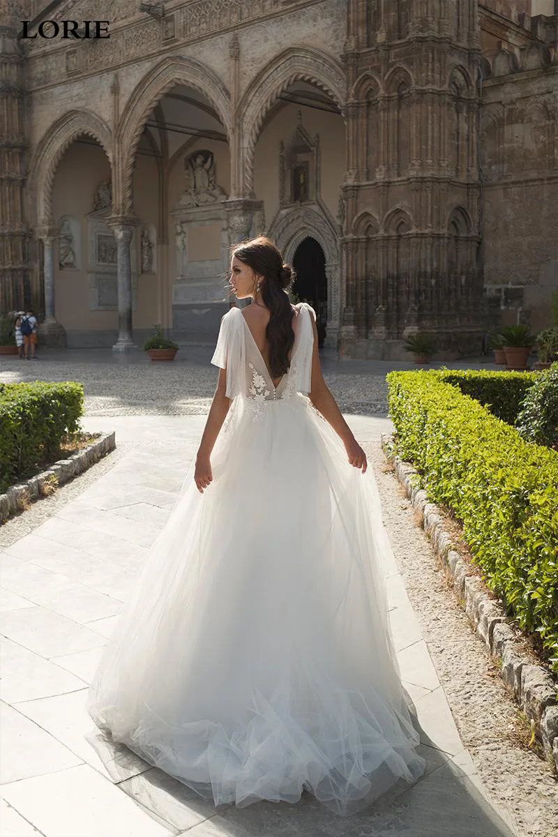 Женское свадебное платье It's yiiya белое кружевное трапециевидной формы с
