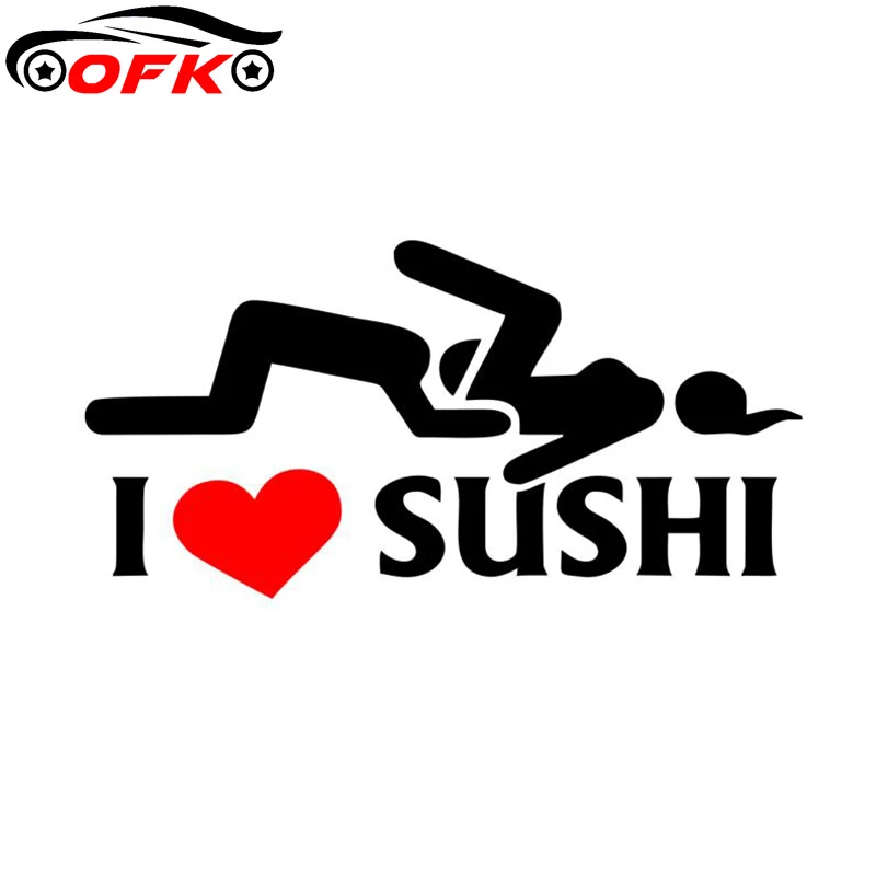 Автомобильные наклейки Декор мотоциклетные забавные I Love суши декоративные