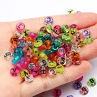 4*7 мм Смешанные акриловые бусины Алфавит круглые плоские наборные бусины для изготовления ювелирных изделий Diy браслет ожерелье ручной работы УП