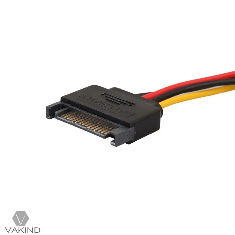 SATA 15pin Male to IDE Big 4pin Drive HDD Power Supply Cord Connector Adapter Converter Cable Copper Wire Core | Компьютеры и офис
