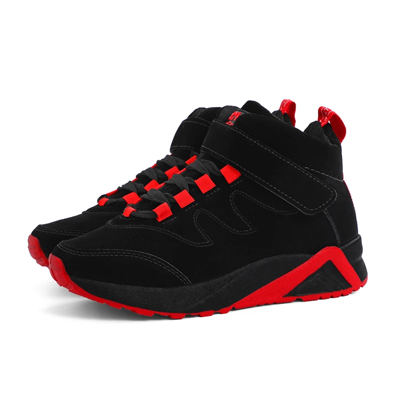 blackred ERNESTNM/женские ботильоны; коллекция года; повседневные зимние ботинки; модные красные узкие ботинки из искусственной замши с круглым носком из водонепроницаемого материала; Zapatos De Mujer - Цвет: blackred
