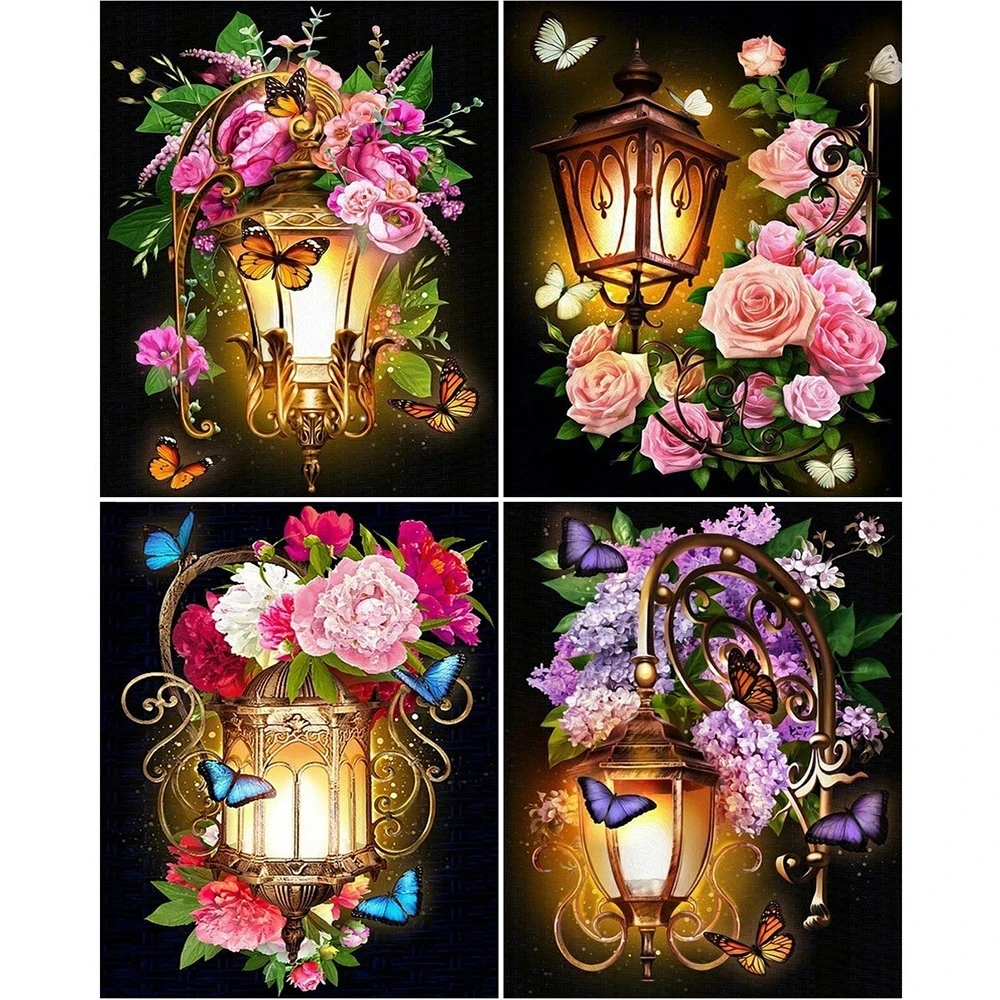 

Diy Diamond Painting Butterfly Flower Picture Full Square/round Drill Embroidery Rhinestone Mosaic Cross Stitch Home Decorations