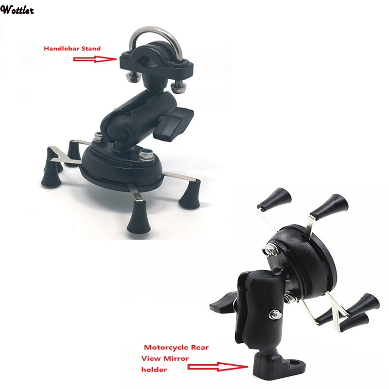 

Motorcycle Rear view Mirror Mobile Phone Holder Moto Motorbike Handlebar Bracket Stand Support for iPhone Xs Max XR X 8 GPS