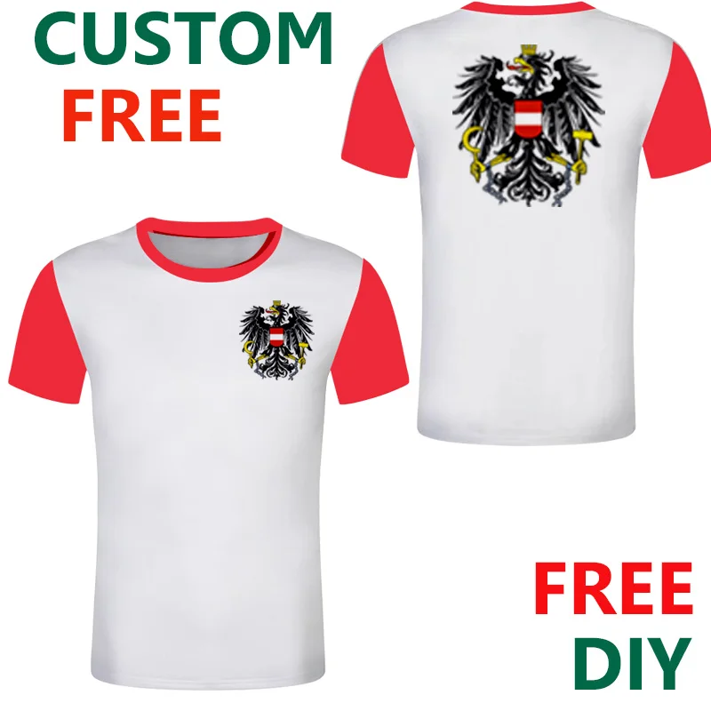 Австрийская футболка Бесплатная Персонализированная мультяшная Мужская с