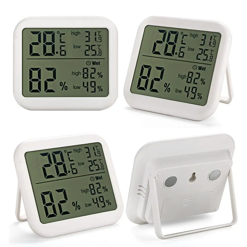 

Mini Digital Hygrometer Indoor Thermometer White Temperature For Home/Office/Room Kid Smiling Monitor Meter Gauge With B8H0