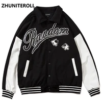 college style harajuku jacket men letter patchwork bomber fashion casual baseball coats streetwear high street tops clothing