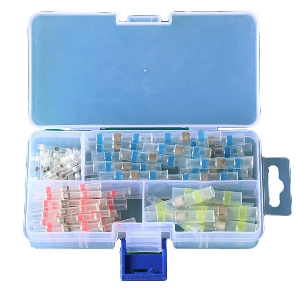 Heat Shrink Tin Ring Waterproof Soldering Tube Terminal Block Set 0.25-6 Square Medium Docking |