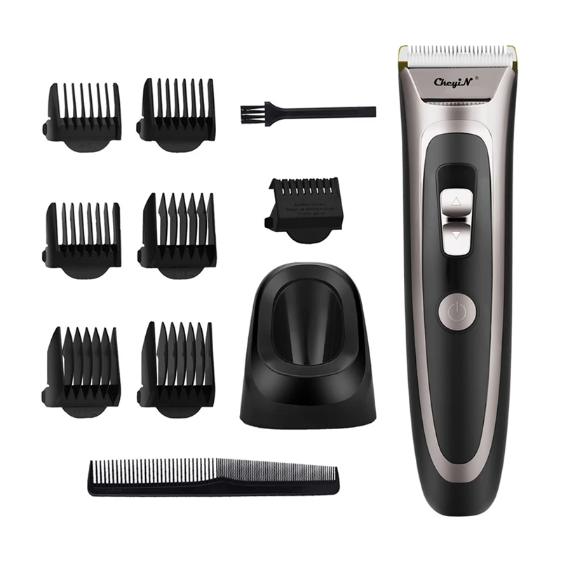

Professional Hair Clipper Men Barber Beard Trimmer Ceramic Blade LED Rechargeable Cutting Machine Low Noise Adult Kid Haircut 50
