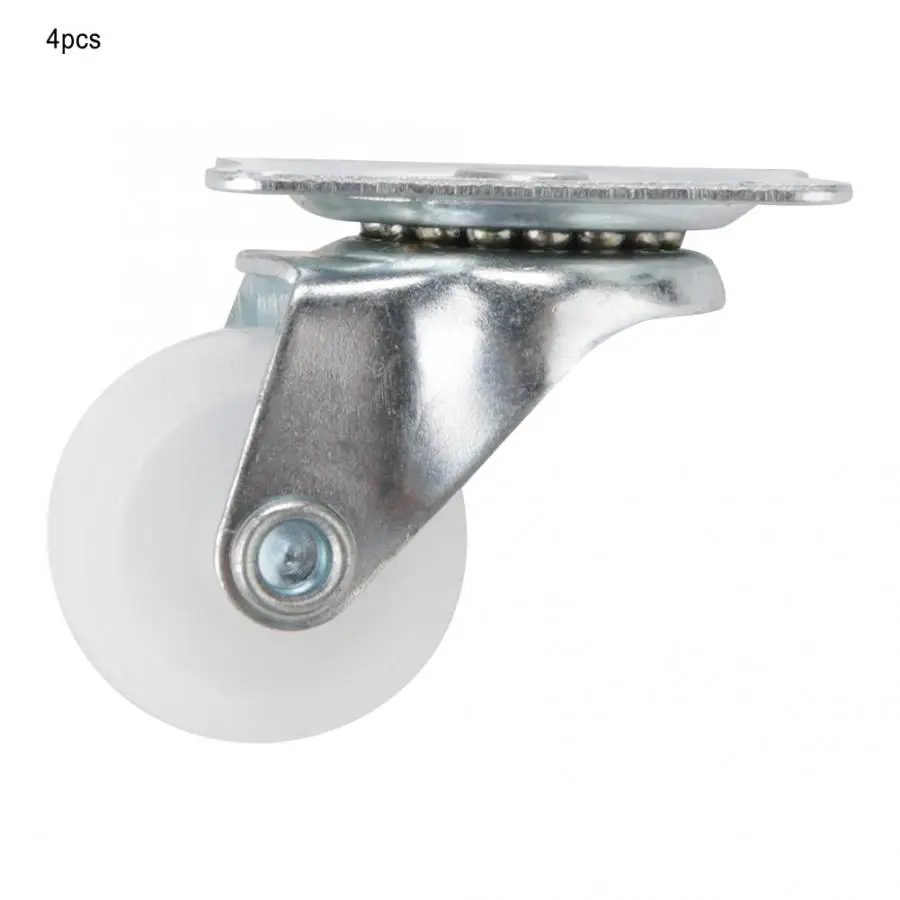 4 шт. 1 дюйм поворотные ролики универсальные ПП металлические роликовые колесики