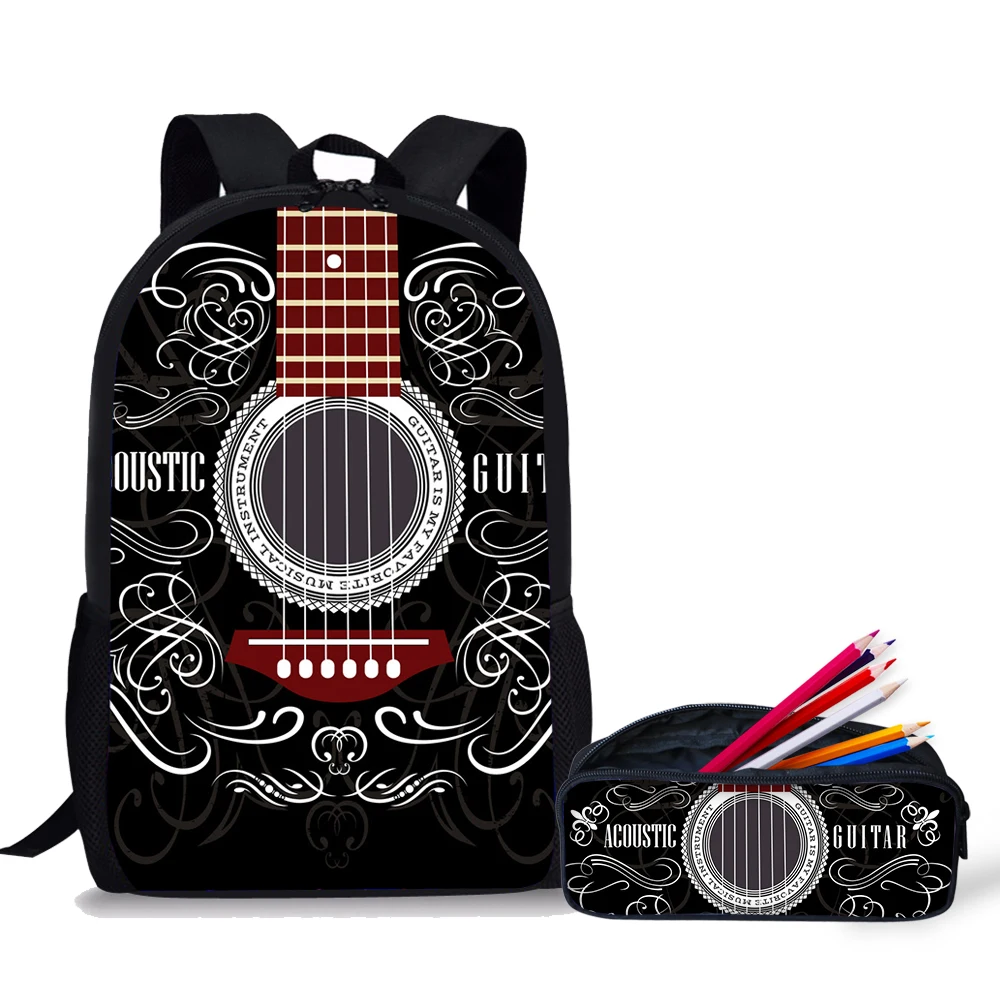 Mochila музыкальная картина с гитарой школьные сумки рюкзак для девочек мальчиков