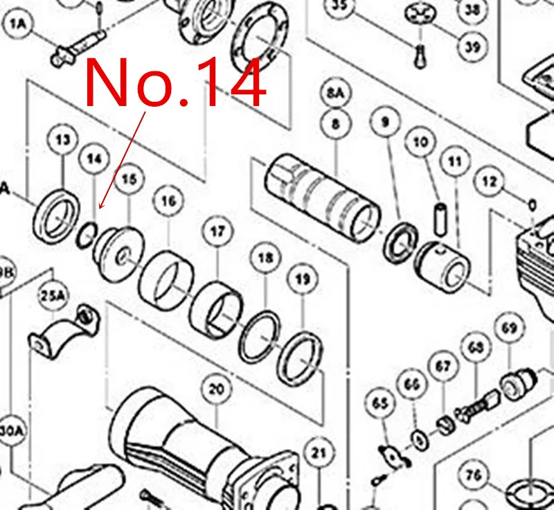 2 шт. резиновое уплотнительное кольцо для поршня HITACHI H65SC PH 65A PH65A 944936|ring ring|ring forhitachi