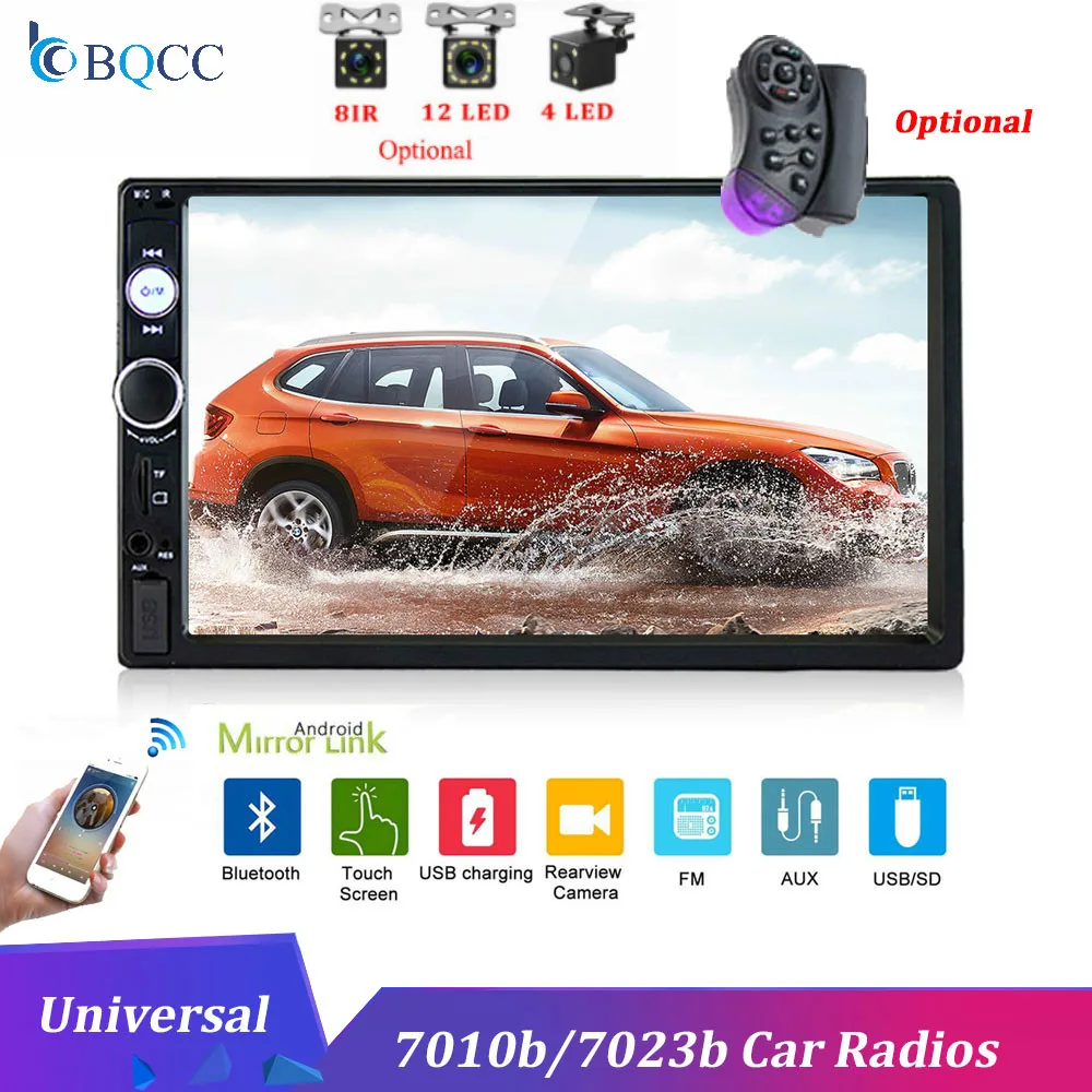 2 автомобиля радио один Din 7 &quotBluetooth стерео Мультимедийный плеер авторадио MP5 авто