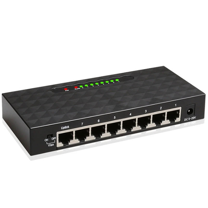 8 Порты и разъёмы гигабитный сетевой коммутатор 1000 Мбит/с Gigabit Ethernet Lan
