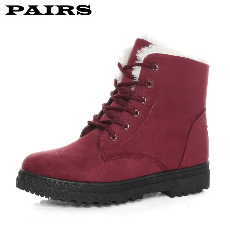 

Women Boots Warm Winter Boots Female Fashion Women Shoes Faux Suede Ankle Boots For Women Botas Mujer Plush Insole Snow Boots