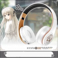 anime yosuga no sora kasugano sora portable wireless headphones bluetooth stereo cosplay foldable headset adjustable earphones