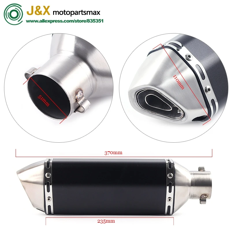 

Full Exhaust System Slip On For yamaha YZF R1 YZF1000 2009-2014 Motorcycle Escape Muffler Modified Contact Milddle Pipe