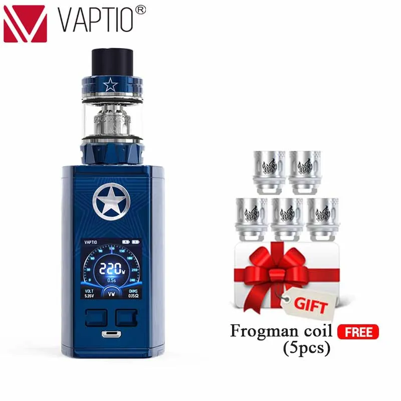 Великобритания КОРАБЛЬ! Vaptio Capt'n Vaping Kit 220 Вт 2 мл бак W8 ядро электронная сигарета