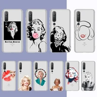 yinuoda marilyn monroe with a cat phone case for redmi note 5 7 8 9 10 a k20 pro max lite for xiaomi 10pro 10t