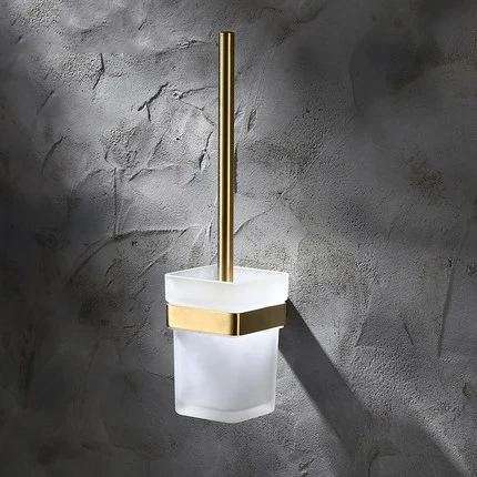 brush holder Senlesen Золотая кисть Набор аксессуаров для ванной комнаты Золотой латунный крюк стойки для полотенец Бар Полка держатель бумаги держатель для зубной щетки - Цвет: brush holder