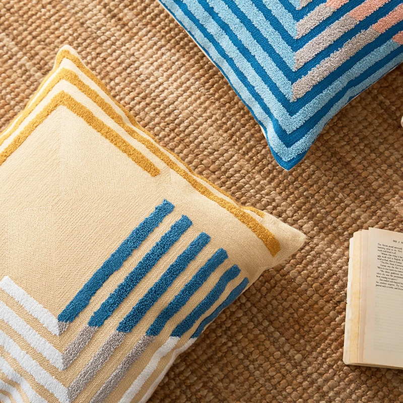 Наволочка 45x45 см с хлопковой нитью и вышивкой украшение для дома декоративная