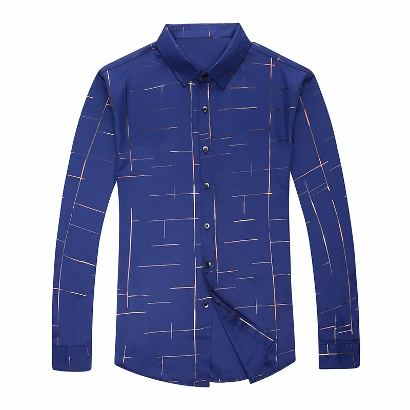 Jbersee Новое мужское платье рубашка размера плюс черная Синяя Клетчатая сорочка Homme