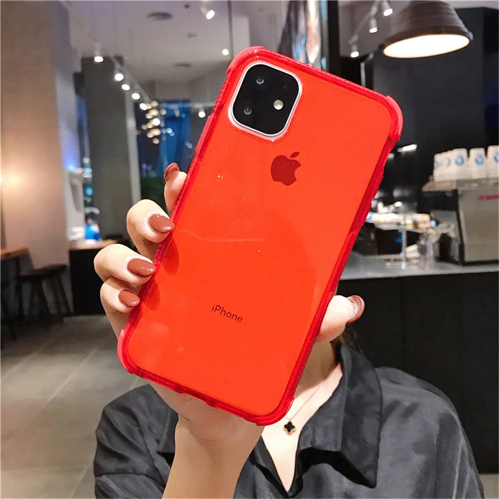 N1986N чехол для телефона для iPhone 11 11 Pro Max X XR XS Max 6 6s 7 8 Plus роскошный блестящий яркий противоударный прозрачный мягкий ТПУ