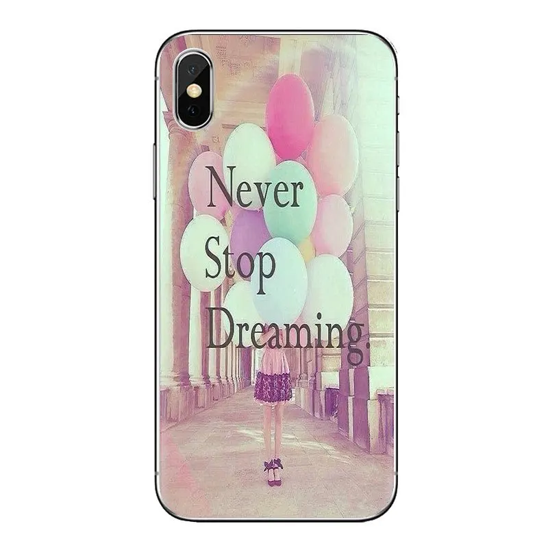 For Xiaomi Mi4 Mi5 Mi5S Mi6 Mi A1 A2 5X 6X 8 9 Lite SE Pro Max Mix 2 3 2S Silicone Phone Case Never Stop Dreaming Life quotes |
