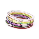 Черный кабель из нержавеющей стали, 9 дюймов, 100 шт.лот, 1 мм, стальные шнуры для цепочек, браслетов с винтовой застежкой, шнур сделай сам, бесплатная доставка