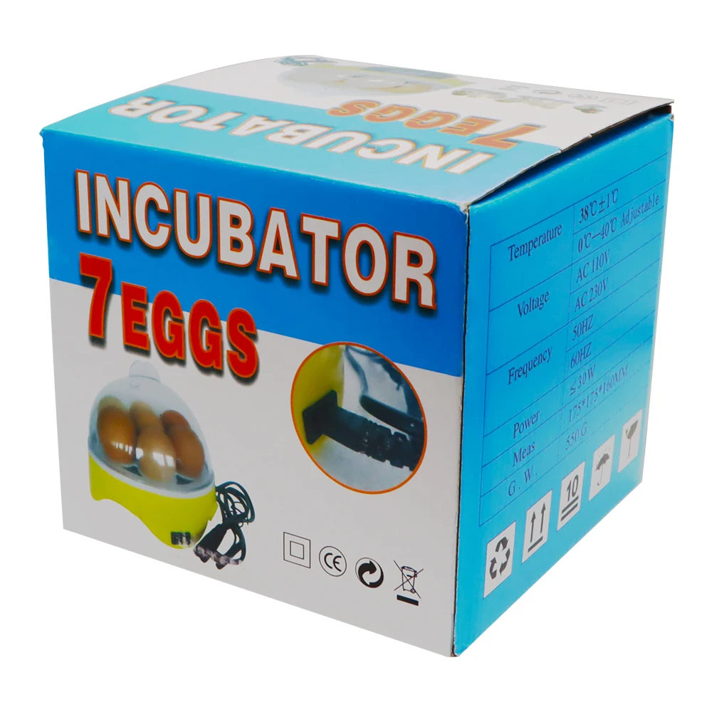 Мини 7 инкубатор для яиц автоматический птицы Брудер цифровой температуры Курица