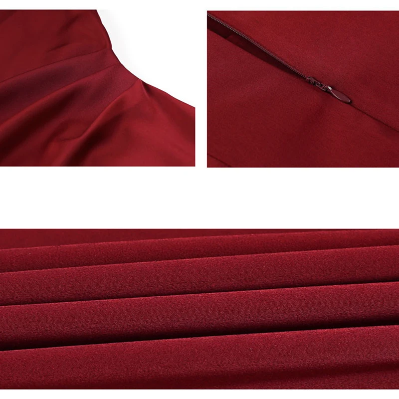 

Satin Dress Woman Sleeveless Spaghetti Strap Casual Straight Red Black Spring Summer 2021 Fashion New French Dresses Party 13296