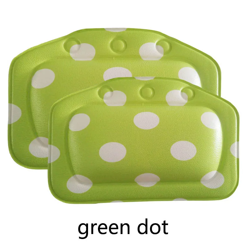green dot ПВХ пена аксессуары для ванной комнаты спа подушки для ванны подушка для ванны 1 шт. Водонепроницаемая губчатая подушка для головы Ванна подголовник Ванна Подушка - Цвет: green dot