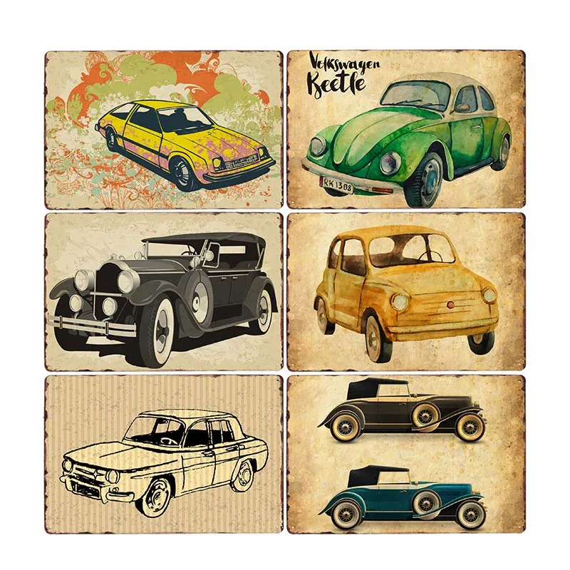 

Retro Car Metal Tin Sign Garage Poster Vintage Plaque Pub Decorative Cafe Wall Decoration Home Decor 20x30cm