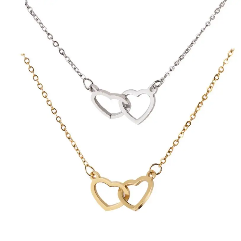 3 шт./лот зеркальная полированная нержавеющая сталь двойная любовь сердце крест