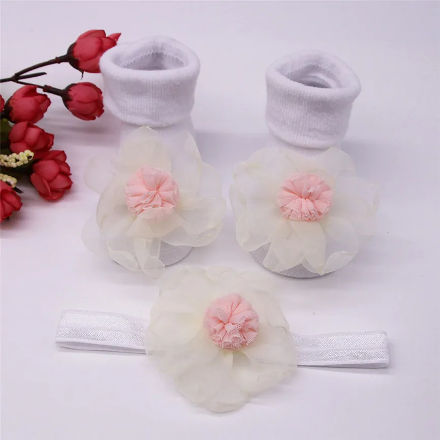 Комплект носков для маленьких девочек модные нескользящие носки-тапочки