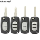 Откидной Чехол для автомобильного ключа с кнопкой WhatsKey 23 для Renault Clio Megane Kangoo Modus сменный Футляр для ключей Uncut VA2NE73 Blade