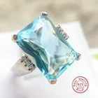 Женское кольцо из серебра 925 пробы с фиолетовымсинимбелымжелтымрозовым Цирконом