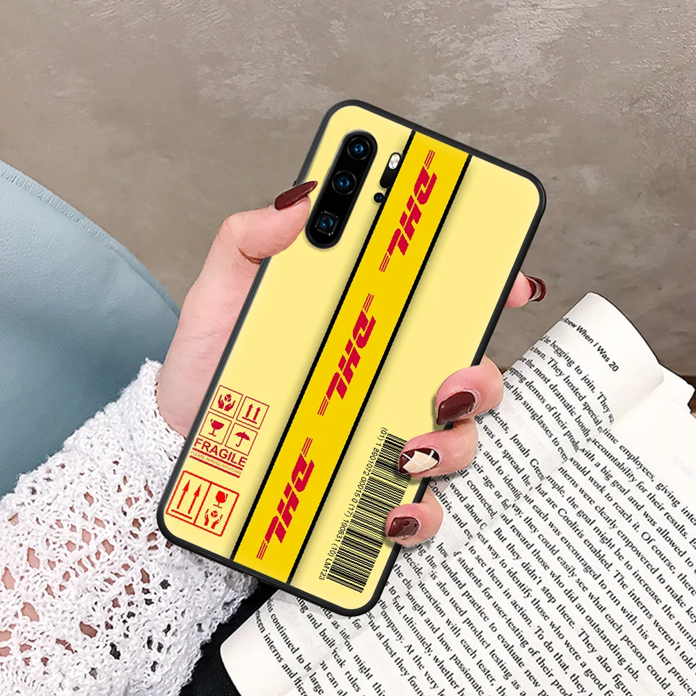 

Hot Dhl Express Phone Case For Huawei P Mate Smart 10 20 30 40 Lite Z 2019 Pro black Hoesjes Silicone Funda Painting Waterproof