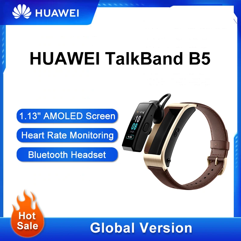 

Original Huawei TalkBand B5 Fitness Bracelet Sport Tracker Smart Wristbands Heart Rate Sleep Tracking Bluetooth Headset Earphone