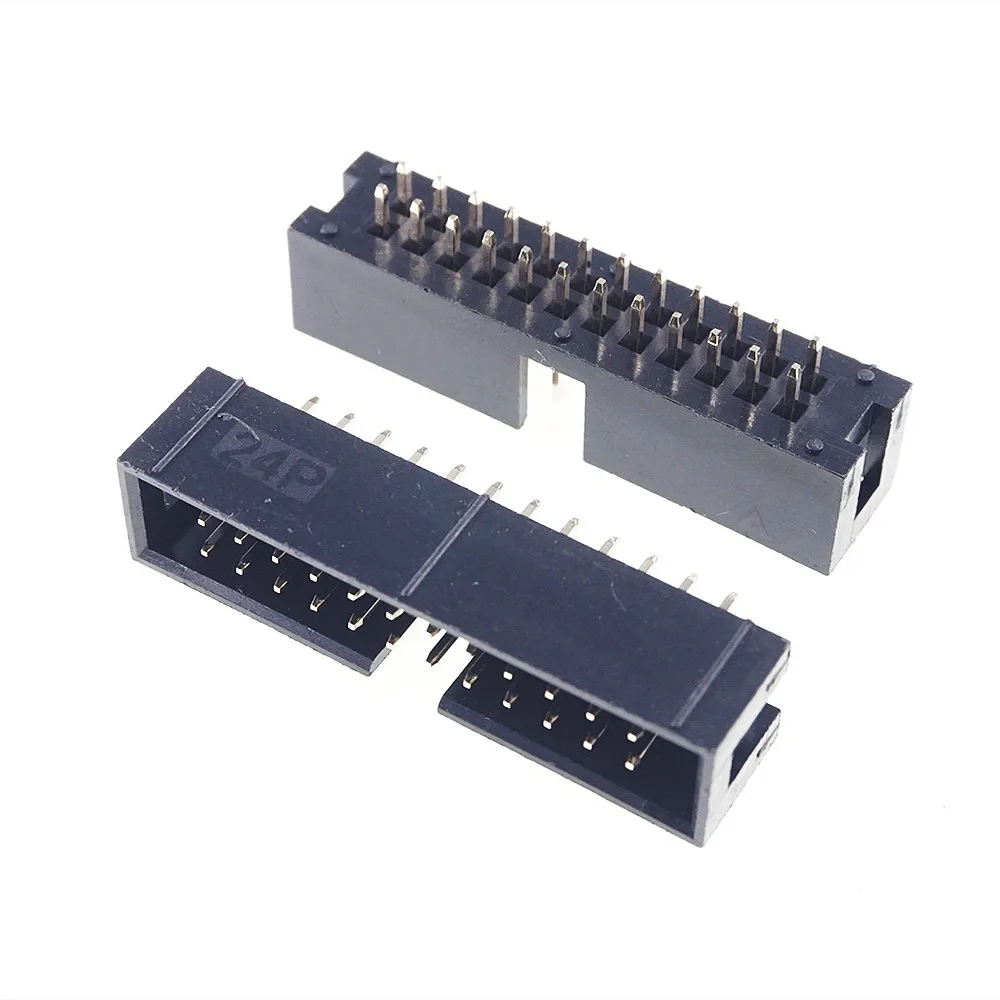 

100 шт., прямоугольные штыри 2,54 мм 2x12 Pin 24 P