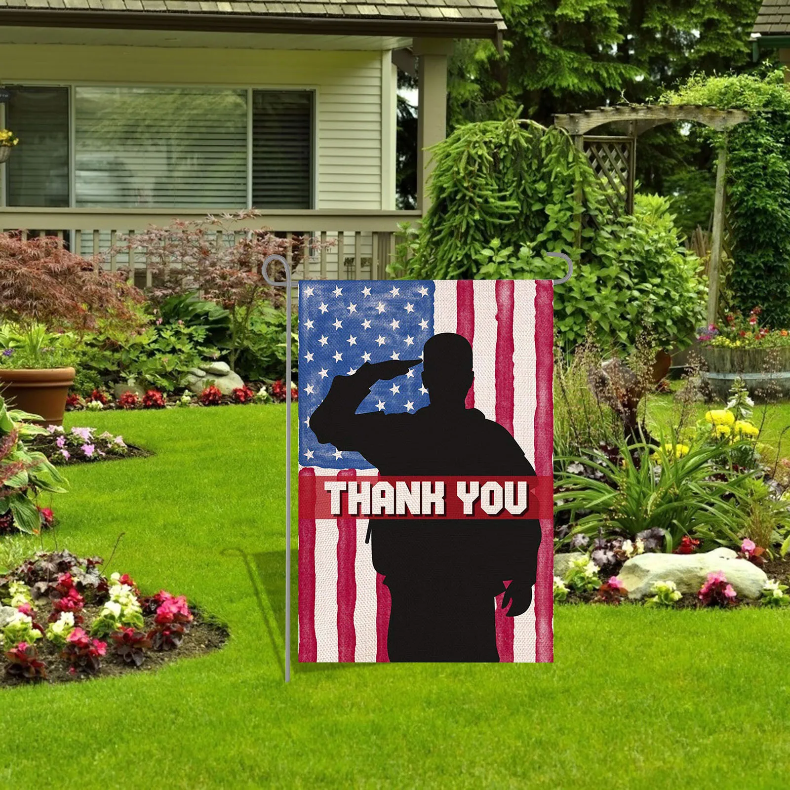 

Happy Independence Day Garden Flag Indoor Outdoor Home Decor Printing Flag Decoracin De Habitacin