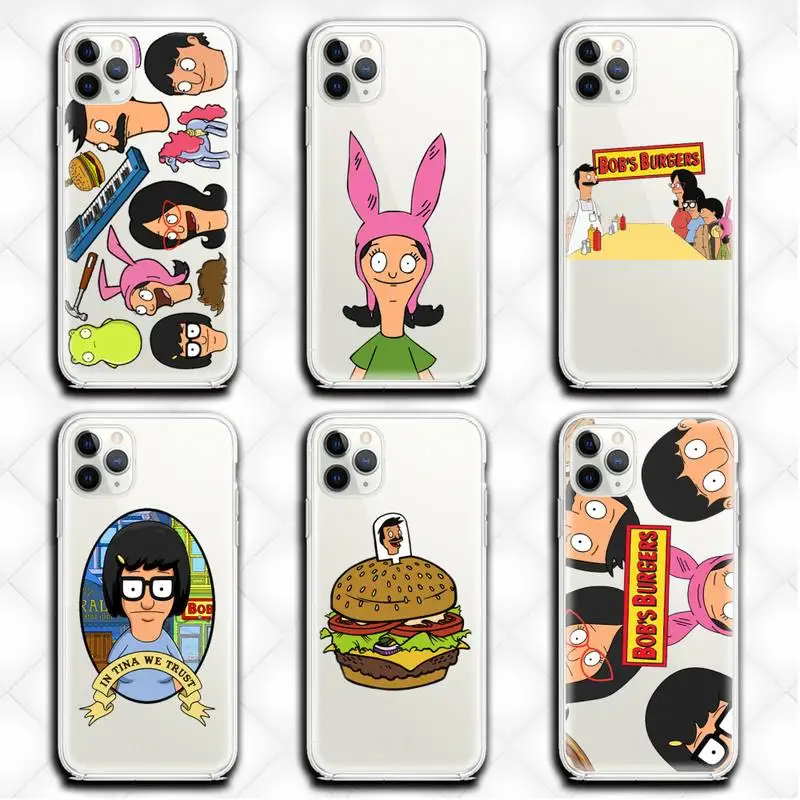

bobs burgers Phone Case Clear for iphone 13 12 11 Pro max mini XS 8 7 Plus X SE 2020 XR cover