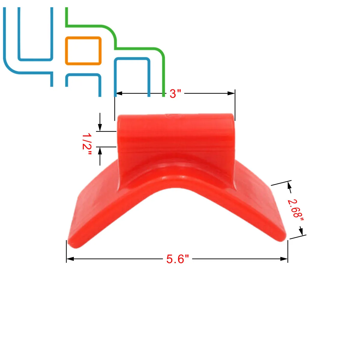 Новая красная ширина крепления 3X0 5 дюйма V-образный стопорный ролик полиуретан
